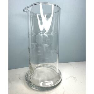 Etched Cut Crystal Martini Cocktail Shaker with Pour Spout